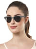 Ibach Standard Size Half Rim Sunglasses In Ash Grey