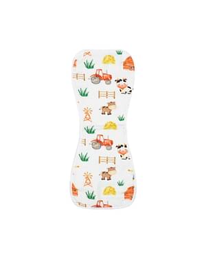 A Toddler Thing Aloe Vera Muslin Burp Cloth - Farm Fest image