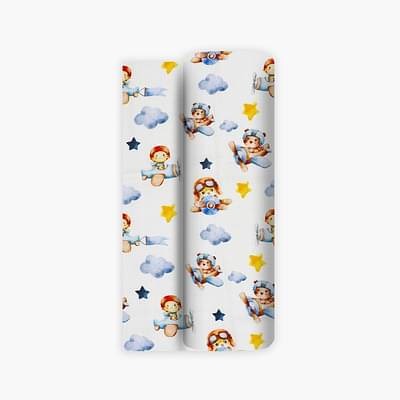 A Toddler Thing Aloe Vera Muslin Towel - Bon Voyage image