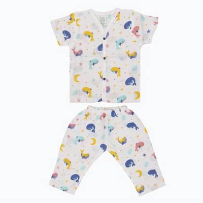 A Toddler Thing Muslin Sleepsuit - Whale Star image