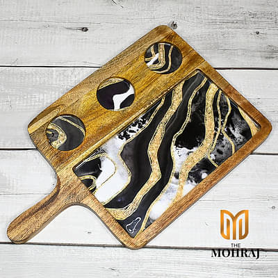 Abstract Monochrome Serving Platter image