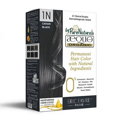 Aequo Organic Imp Cream Hair Colour 1N Jet Black For Men And Women,200 Ml (Pack Of 1) image