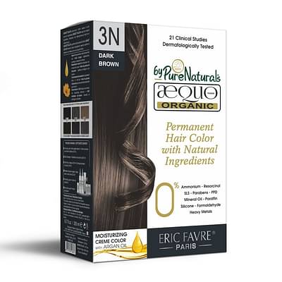 Aequo Organic Imp Cream Hair Colour 3N Dark Brown For Men And Women,200 Ml (Pack Of 1) image