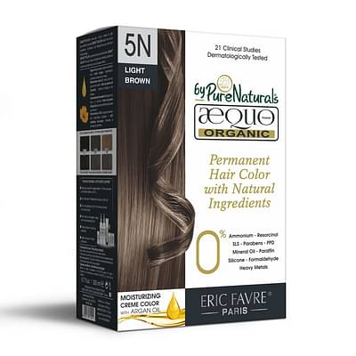 Aequo Organic Imp Cream Hair Colour 5N Light Brown For Men And Women,200 Ml (Pack Of 1) image