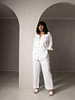 Amal Linen Lapel Co-Ord Set White