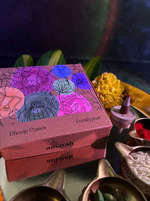 Amayah Luxury Dhoop Cones - Eucalyptus 2 Packs image