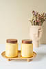 Artecasa Amber Airtight Jar Set Of 2