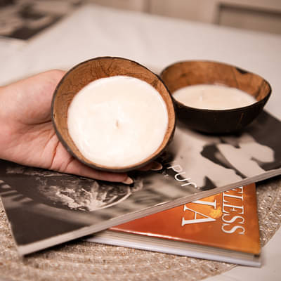 Artecasa Scented Coconut Shell Candles image