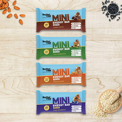 Assorted pack of 6 Energy Bars (Peanut Butter ,Classic Cocoa ,Fresh Blueberry and True Cardamom) image