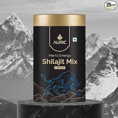 Auric | Himalayan Shilajit Mix- Performance Booster with Lemon Flavor | 25 sachets image
