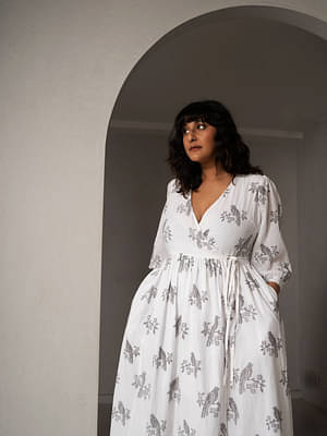 Avis Wrap Dress White image