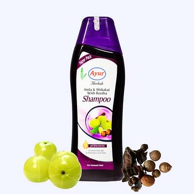 Ayur Herbals Amla & Shikakai Shampoo With Reetha Conditoner I Dandruff ,Hair Fall & Greying I For Long & Strong Hair I Unisex, Pack Of 1--1000Ml image