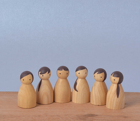 BIRCH NATURAL FOLK SET OF 6 image