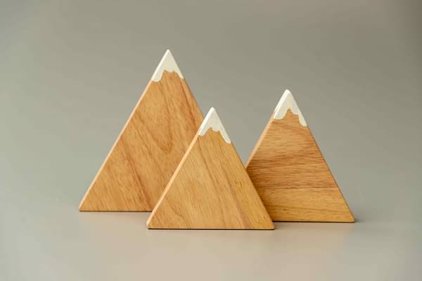 BIRCH SNOWY PEAK MOUNTAINS Set of 3 image