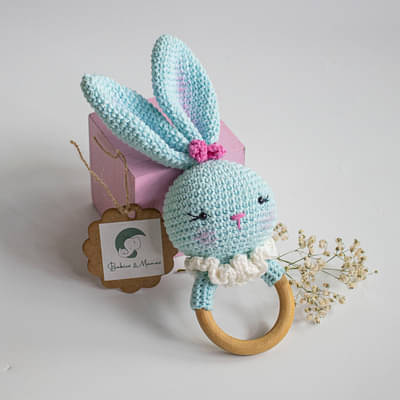 Babies N Mamaas Handmade Bunny Crochet Rattle image