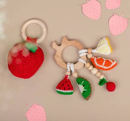 Babies N Mamaas Neem Wood Fruit Teethers/Toy image