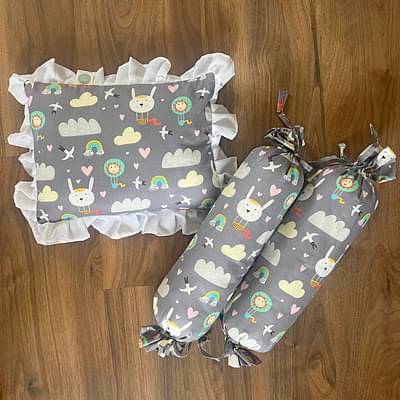 Baby Pillow And Bolster Set - Grey image