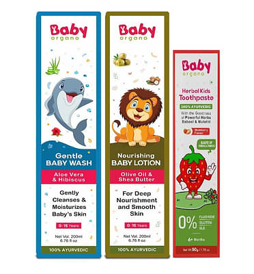 Babyorgano Baby Skin + Oral Care Bundle Pack Of 3 image