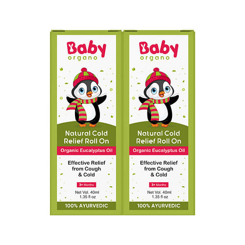 Babyorgano Natural Cold Relief Roll On for Babies Cold and Cough l Nose Block l Chest Congestion 40ml Pack 2 image