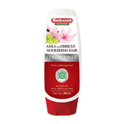 Baidyanath Amla And Hibiscus Nourishing Hair Conditioner For Dry And Damaged Hair - 200 Ml (Pack Of 2) image