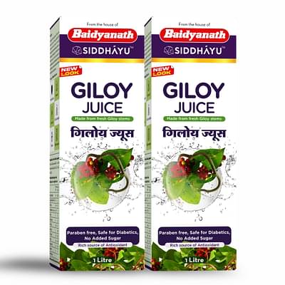 Baidyanath Giloy Juice - Natural Immunity Booster - 1 L (Pack of 2) image