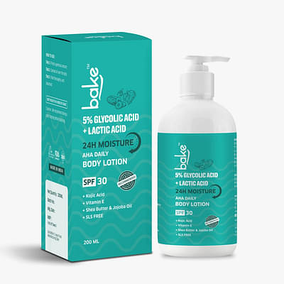 Bake 5% Aha Exfoliating Body Lotion Spf 30 Pa+++ For Dry, Rough & Bumpy Skin | 200Ml image