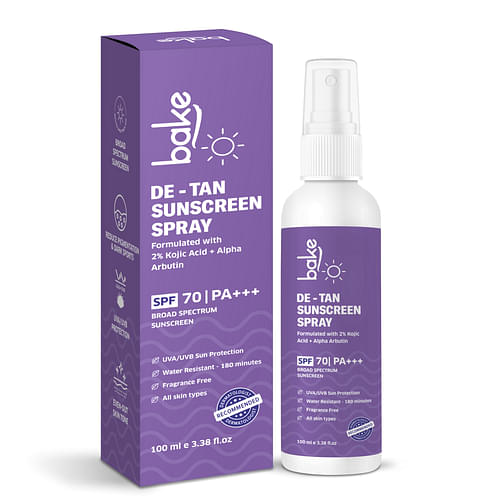 Bake Detan Sunscreen Spray Spf 70 Pa+++  For Tan Removal ,Pigmentation  & Uva/B Sun Protection image