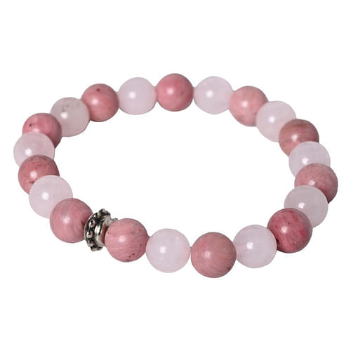 Bamboology | Healing gemstone bracelet Rose Quartz and Rhodonite image