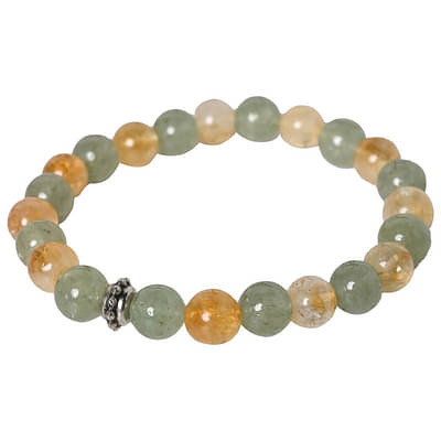 Bamboology | Radiate Positivity with our Aventurine and Citrine Healing Gemstone Bracelet - Elevate Well-Being for Your Loved One image