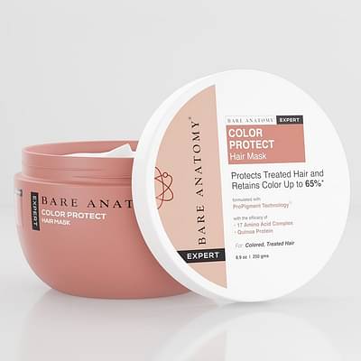 Bare Anatomy Colour Protect Hair Mask For Dry And Frizzy Coloured Hair | Retains Colour Upto 8 Weeks | 250 Gm image
