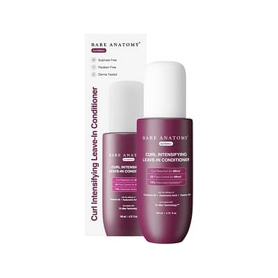 Bare Anatomy Curl-Boosting Cream Leave-In Conditione With Coconut Oil, Hyaluronic Acid & Castor Oil | 140 Ml image