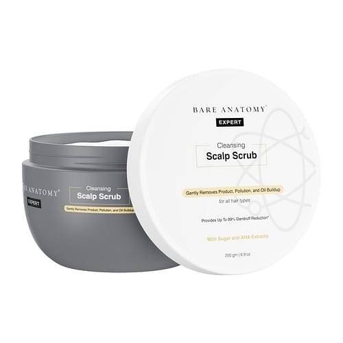 Bare Anatomy Scalp Scrub With Natural Ahas, Coconut & Sugar | Get Up To 99% Dandruff Reduction | 250 Gm image