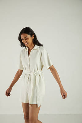 Barefoot in the Park White Romper image