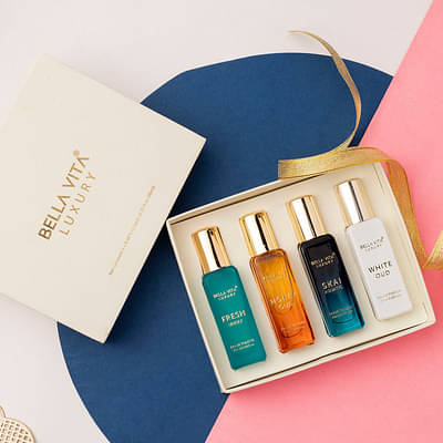 Bella Vita Organic Men & Women Luxury Perfume Gift Set 4X20 Ml (Skai, Fresh, Whiteoud, Patchouli) For Men & Women (Pack Of 4) image