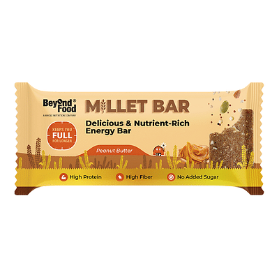 Beyond Food Millet Bar - Peanut Butter (Pack Of 6) image