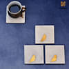 Birdie Brass Marble Inlay Coasters (Set of 4)