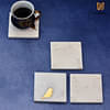 Birdie Brass Marble Inlay Coasters (Set of 4)