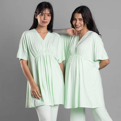 Block Hop Lime Kaftan Top image