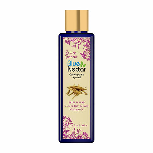 Blue Nectar Balalakshadi Ayurvedic Aromatic Sensuous Bath and Body Massage Oil (100ml) image