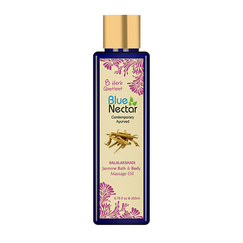 Blue Nectar Balalakshadi Ayurvedic Aromatic Sensuous Bath and Body Massage Oil (200ml) image