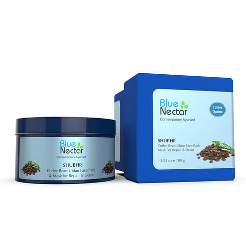 Blue Nectar Coffee Bean Ubtan Face Pack & Mask (100gm) image