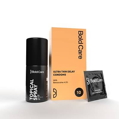 Bold-Care-Extend-Delay-Spray-For-Men,-20Ml---Pack-Of-1-Bold-Care-Ultra-Thin-Delay-Condoms-For-Men---Pack-Of-10---Combo