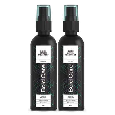 Bold Care Minoxidil 5% Topical Solution For Men, 60Ml, For Healthy Hair Regrowth & Hairfall Control - Pack Of 2 image