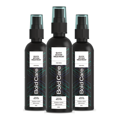 Bold Care Minoxidil 5% Topical Solution For Men, 60Ml, For Healthy Hair Regrowth & Hairfall Control - Pack Of 3 image