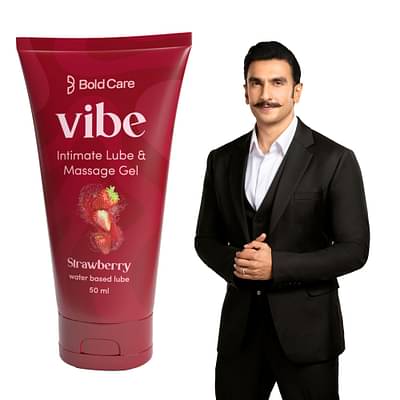 Bold Care Vibe - Natural Personal Lubricant For Men And Women - Premium Strawberry Flavour - Water Based Lube - Skin Friendly, Silicone And Paraben Free - No Side Effects - 50 Ml image