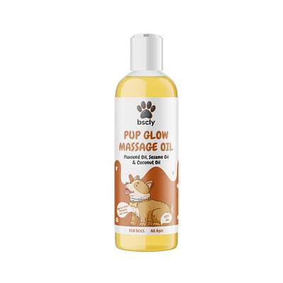 Bscly Pup Glow Massage Oil – Flaxseed Oil, Sesame Oil & Coconut Oil – 100 Ml image