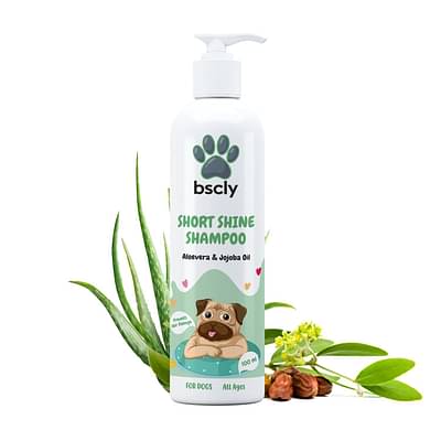 Bscly Short Shine Dog Shampoo With Aloevera & Jojoba Oil - 100Ml