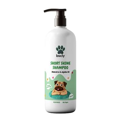 Bscly Short Shine Dog Shampoo With Aloevera & Jojoba Oil - 500Ml image