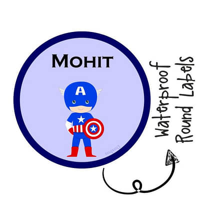 Captain America Waterproof Round Label image