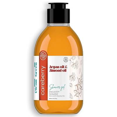 Careberry Argan & Almond Oil Shower Gel|Deeply Nourishing| AYUSH Certified| Sulphate & Paraben-Free 300 mL image